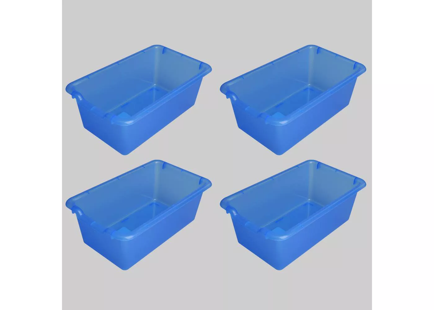 4ct Transparent Plastic Bins - Bullseye's Playground™ - image 1 of 1