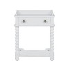 NicBex Retro Style Nightstand with Drawer and Open Shelf Bedside Table with Turned Legs and Metal Handle for Bedroom, Living Room - 3 of 4