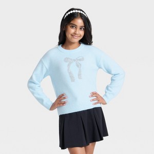 Girls' Graphic Pullover Sweater - Cat & Jack™ - 1 of 3