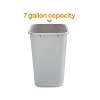 COASTWIDE Indoor Trash Can w/out Lid Gray Soft Plastic 7 Gal CW56431 - 2 of 4