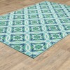 Marlowe Floral Lattice Patio Rug Blue/Green - 4 of 4