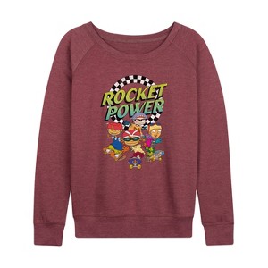 Women's - Rocket Power - Finish Line Lightweight French Terry Wide Neck Long Sleeve Shirt - 1 of 4