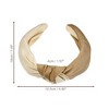 Unique Bargains Women's Top Knotted Fashion Elastic Wide Headband Beige Brown 1 Pc - 4 of 4