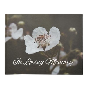 Paper Junkie Hardcover Funeral Guest Book, Floral Memorial Register, 94 ...