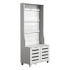 Galano Brantford Hall Tree with Bench and Shoe Storage in Knotty Oak, Gray, Dusty Gray Oak - 3 of 4