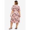 ellos Plus Size V-Neck Fit And Flare Dress - 3 of 4