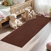 Runner Rugs Solid Thick Shag RugSuper Soft Anti-Slip Washable Rugs Easy Cleaning Wool Carpet Hallway Laundry Room Nursery Entryway - 2 of 4