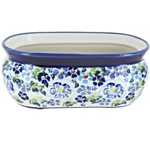 Blue Rose Polish Pottery 773 Zaklady Small Planter - 1 of 1