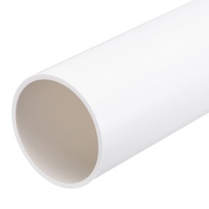 Unique Bargains Water Plumb DIY Crafts High Impact Rigid Round Pipes 8" Length ID 1.81" OD 1.97" White - 1 of 4