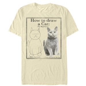 Men's Lost Gods How to Draw a Cat T-Shirt - 1 of 3