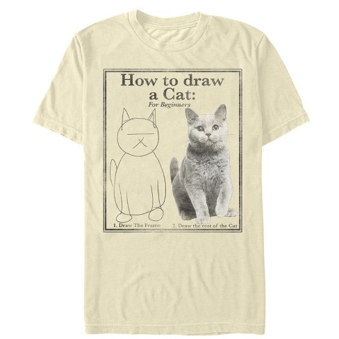 Men s Lost Gods How To Draw A Cat T shirt Target