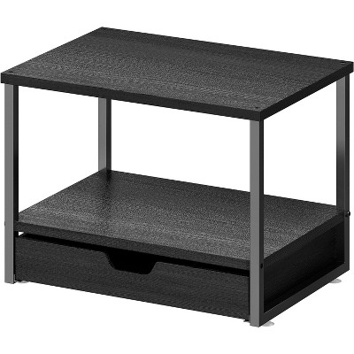 Simple Trending 2 Tier Desktop Printer Stand with Sliding Wood Storage Drawer