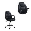 Simple Relax Office Chair with Padded Armrests in Black - 3 of 4