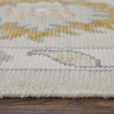 Karina Blue and Ivory Hand-Knotted Wool Area Rug