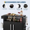 Clearance, Grill Table, Outdoor Grill Cart with Storage Cabinet, Kitchen Island Multifunction Food Prep Table with Stainless Steel Surface - 3 of 4