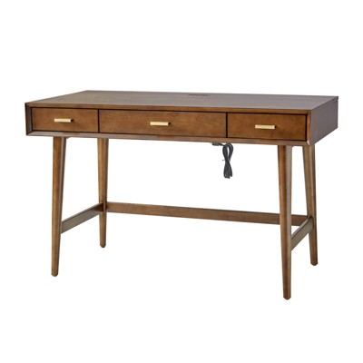 Will 48" Mid Century Modern Computer Desk with USB | ARTFUL LIVING DESIGN