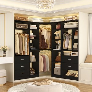 Aheaplus Freestanding Closet Organizer System with 5 Drawers & 12 Shelves - 1 of 4