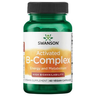 Swanson Activated B-Complex - High Bioavailability 60 Veg Caps.