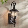 Franklin Iron Works Carriage Vintage Outdoor Wall Light Fixture Bronze LED 22" Clear Seedy Glass for Post Exterior Barn Deck House Porch Yard Patio - 2 of 4