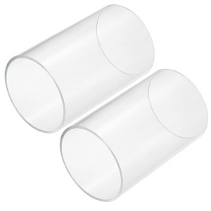 Unique Bargains Lamp Lantern Water Cooling System Acrylic Round Pipes Clear 2 Pcs 6" - 1 of 4