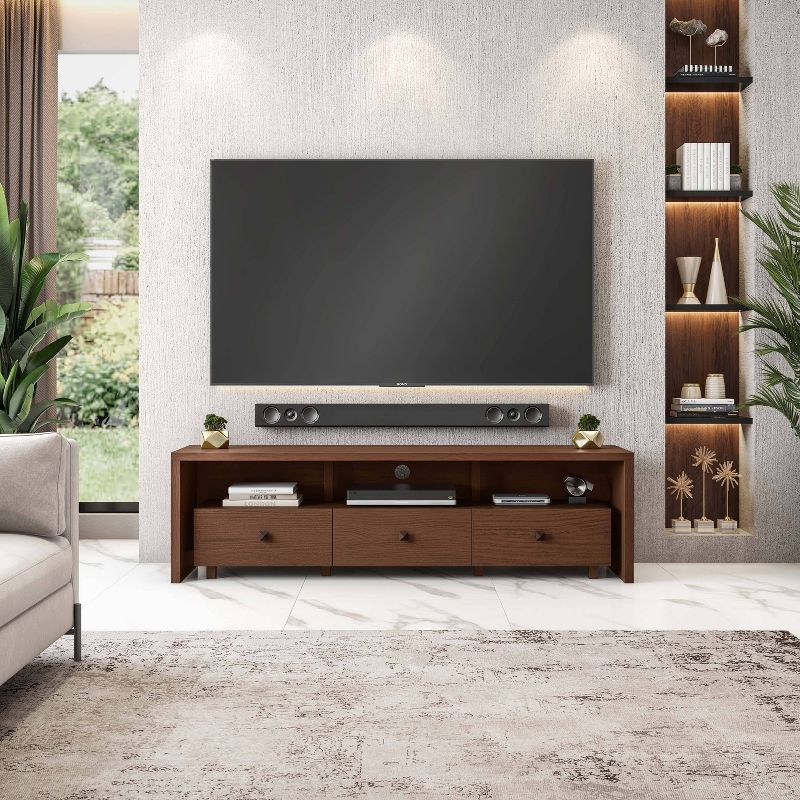 Techni Mobili TV Stand for TVs up to 70&#34; Brown - Hickory, 1 of 10