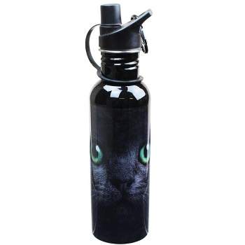 EnvyArt Cat Better Life 18 oz Water Bottle With Straw Lid - Society6