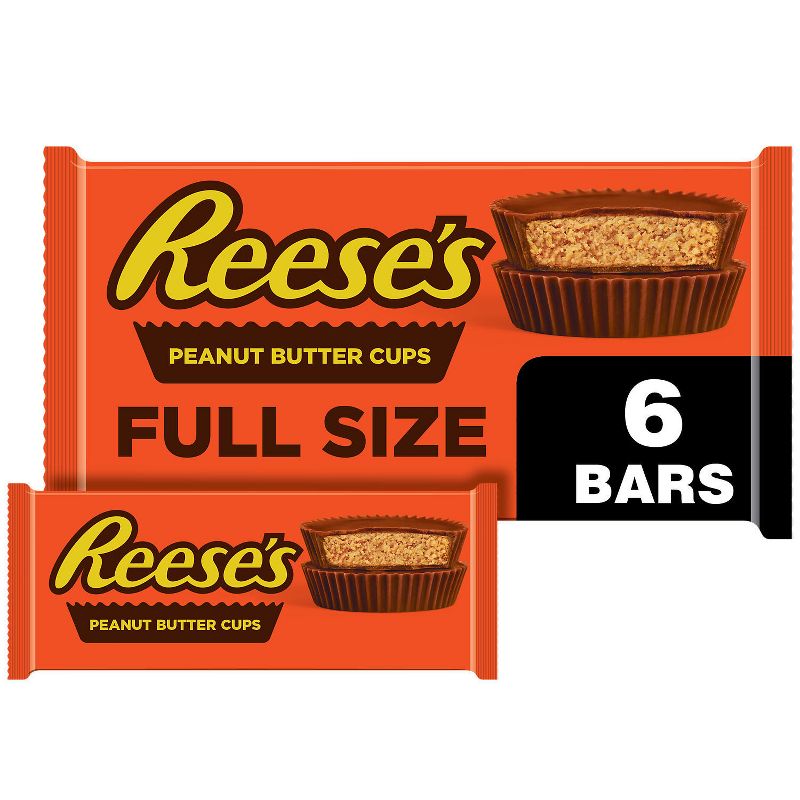 Reese&#39;s Milk Chocolate Peanut Butter Cups Candy - 6ct, 1 of 7