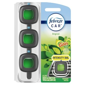 Febreze Car Air Freshener, Odor-Fighting Automotive Vent Clip, Gain Original Scent, 3 Count - 1 of 1