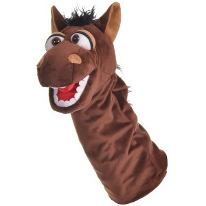 Living Puppets: Dobs The Brown Horse - 14" Plush Hand Puppet, Handmade - 1 of 4