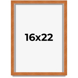PosterPalooza | Modernist Brown Picture Frame - UV Acrylic, Foam Board Backing, Hanging Hardware - 1 of 4