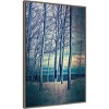 22" x 33" Winter Trees At Lake Michigan by Michelle Calkins Framed Canvas Wall Art Gray Wash - Amanti Art: Modern Decor, Vertical Orientation - 2 of 4