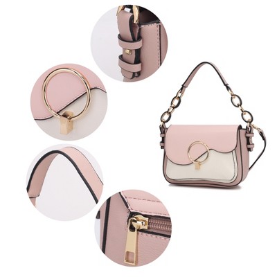 MKF Collection Crossbody Bag Structured Turn-Lock Closure, Fantasia | MKF Collection by Mia K - Cognac Navy — фото 5