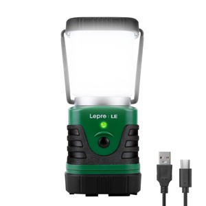 Lepro 1000LM LED Camping Lantern Rechargeable, 4400mAh Power Bank, 4 Light Modes, IP44 Waterproof Flashlight for Hurricane, Emergency, Hiking - 1 of 4
