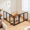 Yaheetech 32″ H Pet Gate with Wood and Wire for Doorway - 2 of 4