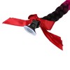 Unique Bargains Bicycle Motorcycle Helmet Pigtail Braids Hair Suction Cup Black Rose Red 22" - 4 of 4