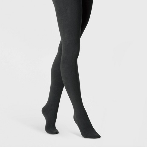 Women's Sheer Rib Tights - A New Day™ Black L/XL