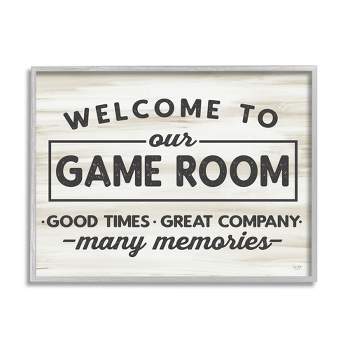 Stupell Industries Welcome To Game Room Framed Giclee Art