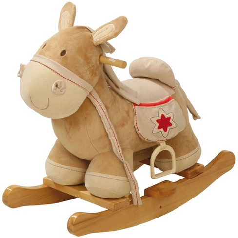 Roba Wooden Rocking Horse W Soft Plush Target