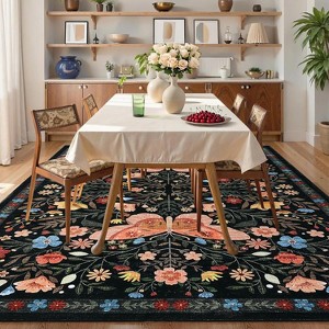 Farmhouse Rugs for Living Room Floor Mats Foldable Ultra-Thin Bedroom Carpet, Washable Indoor Rug for Nursery, Office, Kitchen - 1 of 4