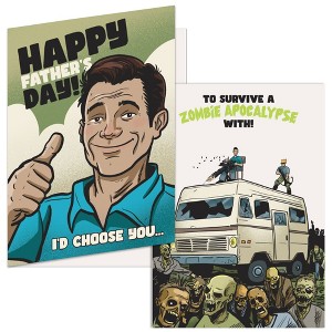 Funny Father's Day Cards Hilarious Assorted Cards for Dad With Envelopes - Crazy Dog Card - 1 of 4