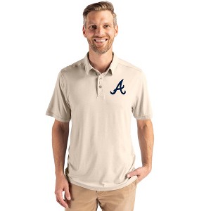 Atlanta Braves Cutter & Buck Coastline Epic Comfort Recycled Mens Polo - 1 of 1