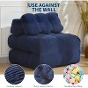 2 Pack Folding Sofa Bed,Convertible Sleeper Chair with Pillow Foldable Mattress&Side Pocket,Fold Out Sofa Lounge,Comfy Living Room Bedroom - 3 of 4