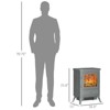 SEVOBAL Indoor Fireplaces 16" Electric Fireplace Heater, Freestanding Fire Place Stove with Overheating Protection, Gray, 16.3"*11"*21.5" - 3 of 4