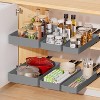 Gray Sliding Drawer for Pots & Pans - An expandable, heavy-duty pull-out organizer with peel-and-stick adhesive. - 2 of 4