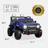 Best Choice Products Kids 24V 2-Seater Electric Ride-On Car Truck w/ Parent Control, Bluetooth, LED Lights - 2 of 4