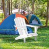 Outsunny Adirondack Chair with Cup Holder, All Weather Patio Chair HDPE Lounger, Fire Pit Seating High Back and Wide Seat for Outdoor - 3 of 4