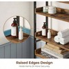 Over Toilet Storage Rack 3 Tier Bathroom Space Saver with Adjustable Shelves Rustic Brown Organizer Washroom Bathroom - 4 of 4