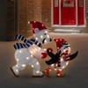 Northlight 41.25" Lighted Ice Skating Polar Bear and Penguin Outdoor Christmas Decoration - 2 of 4