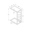 FONTOI C-shaped Side Table, Bedside Table with Wave Pattern Design for Living Room, Bedroom, White, 18.25"*25.25"*10.25" - 3 of 4