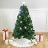Northlight 4" Prelit Artificial Christmas Tree Fiber Optic With Color Changing Stars - 2 of 3